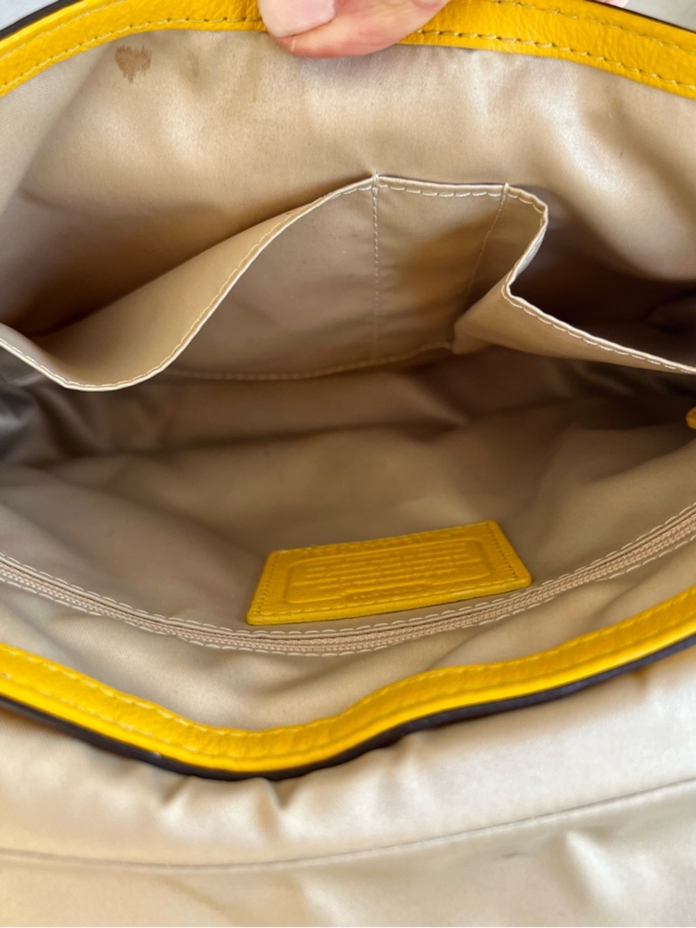 Coach Yellow Leather Crossbody Flap Bag - Picture 6 of 6